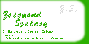 zsigmond szelesy business card
